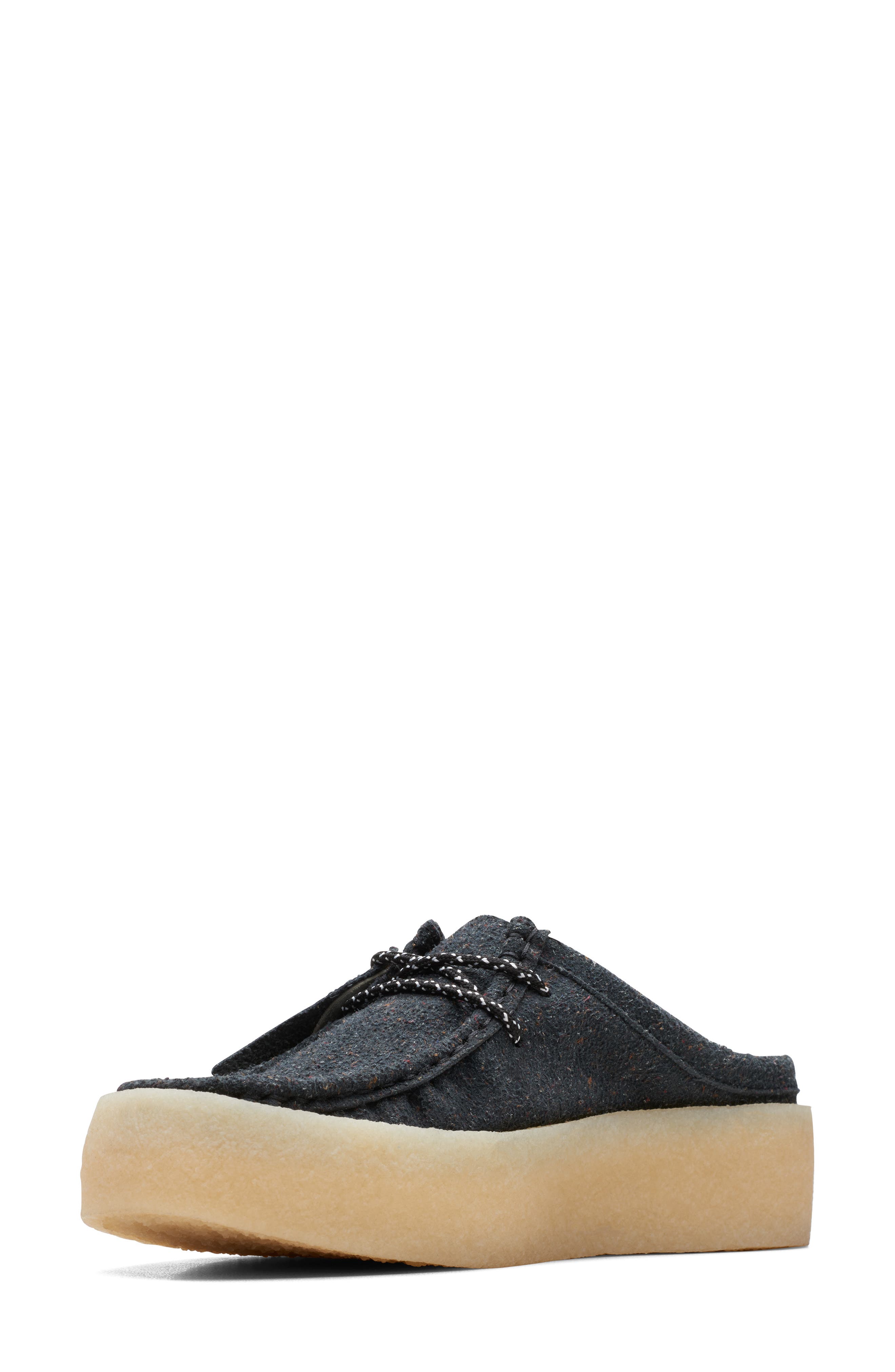 Wallabee Cup Lo Mule, Alternate, color, BLACK