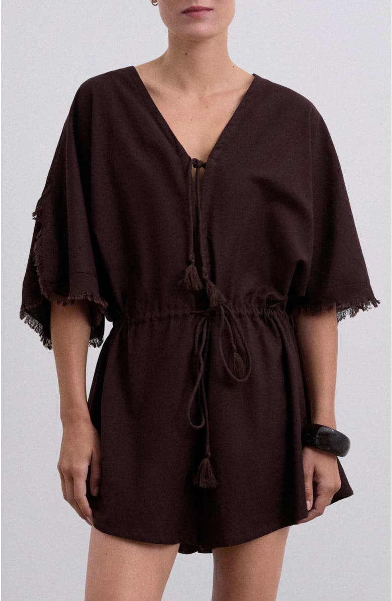 Scalpers Shortrustic Linen, Main, color, Brown