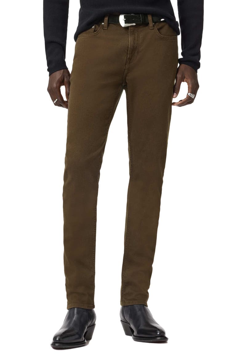 J702 Slim Fit Jeans, Main, color, DARK BROWN