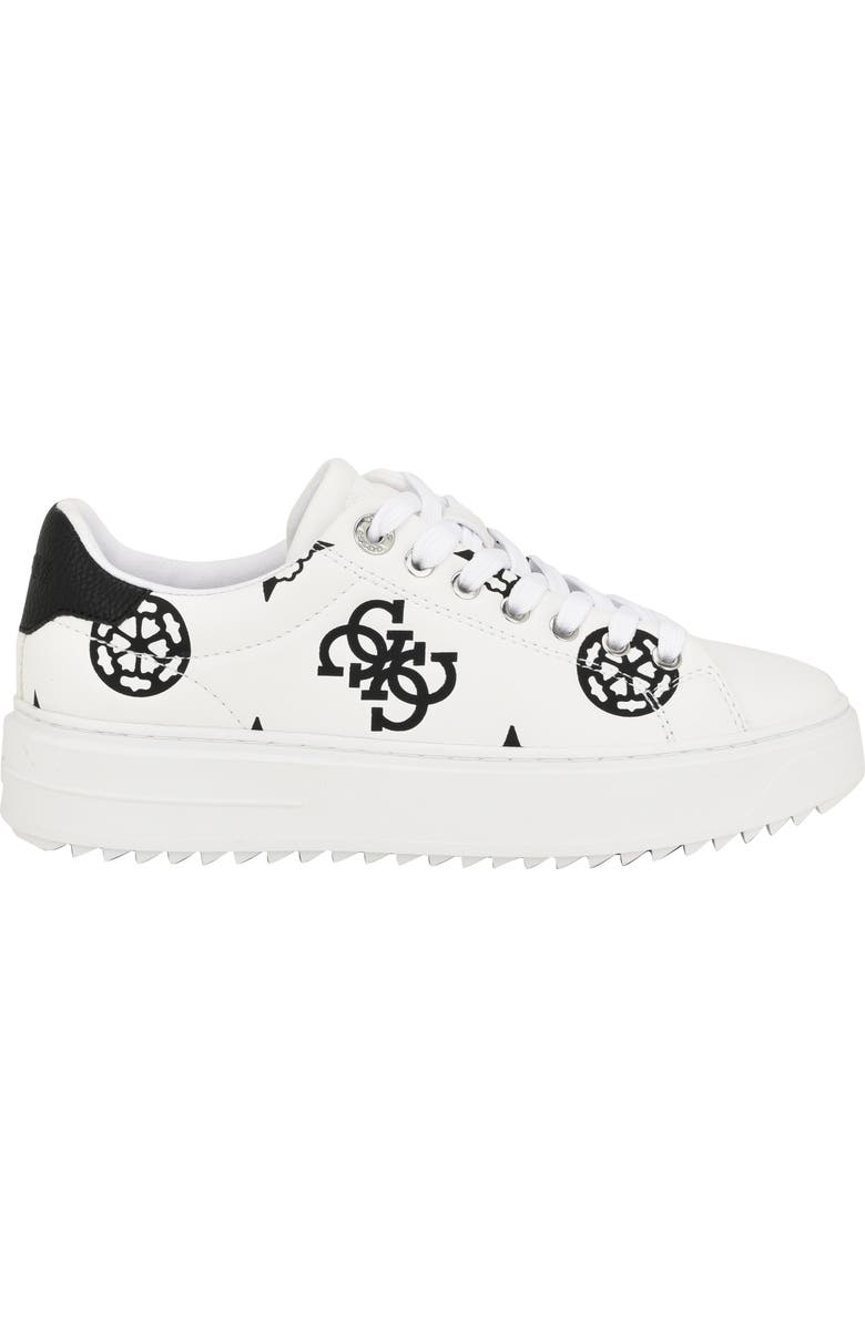 GUESS Denesa Platform Sneaker, Alternate, color, White/ Black