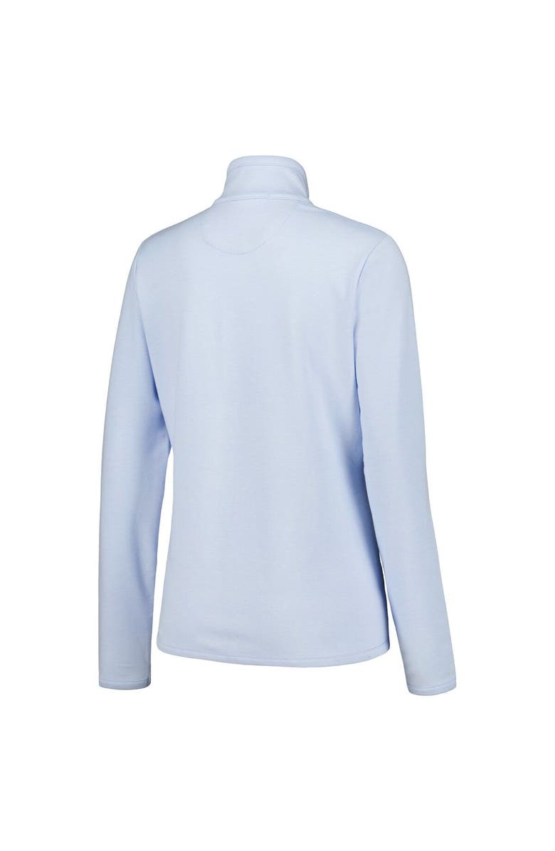 Fairway & Greene Women's Fairway & Greene Light Blue Churchill Downs Kate Old School Tri-Blend Half-Snap Sweatshirt, Alternate, color, Light Blue