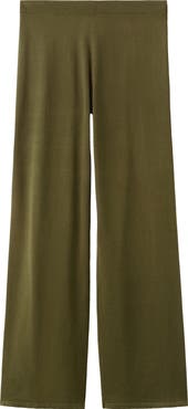 MANGO Pull-On Straight Leg Knit Pants