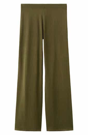 Pull-On Straight Leg Knit Pants