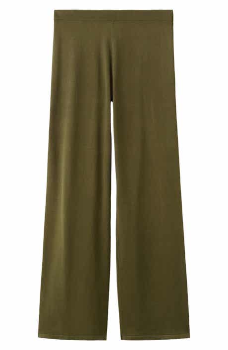 Pull-On Straight Leg Knit Pants