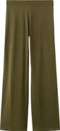 MANGO Pull-On Straight Leg Knit Pants