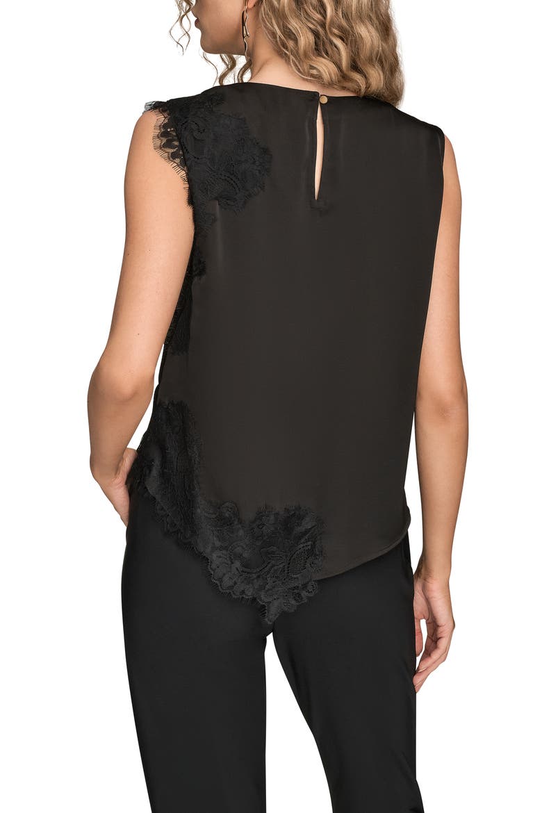 Lace Detail Tank, Alternate, color, BLACK