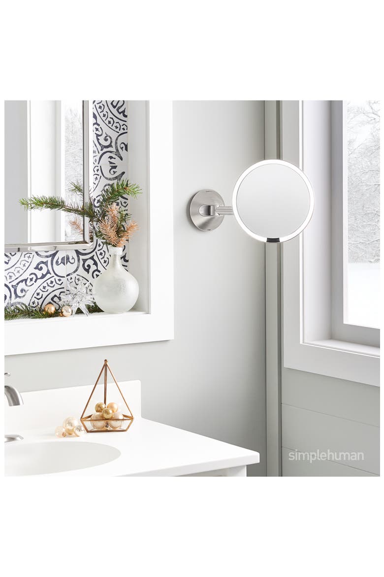 Hard Wired Wall Mount Sensor Mirror, Alternate, color, BRUSHED