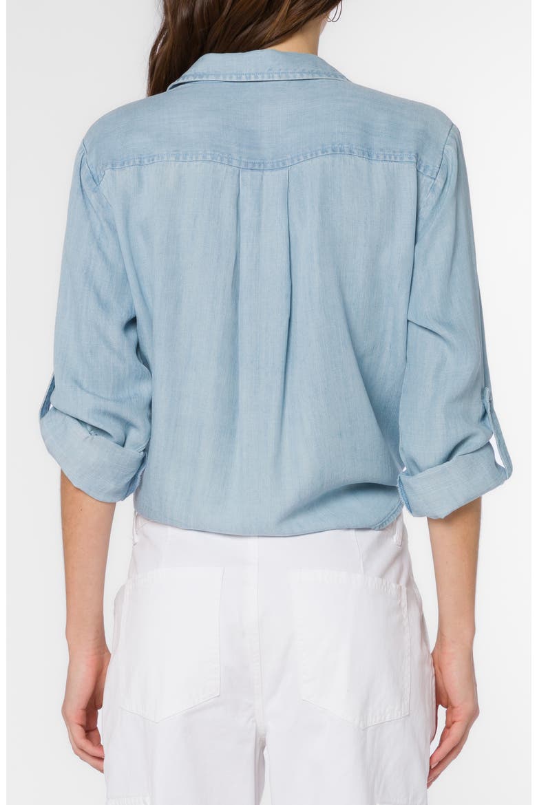 Solange Crop Tie Front Top, Alternate, color, CATALINA SKY