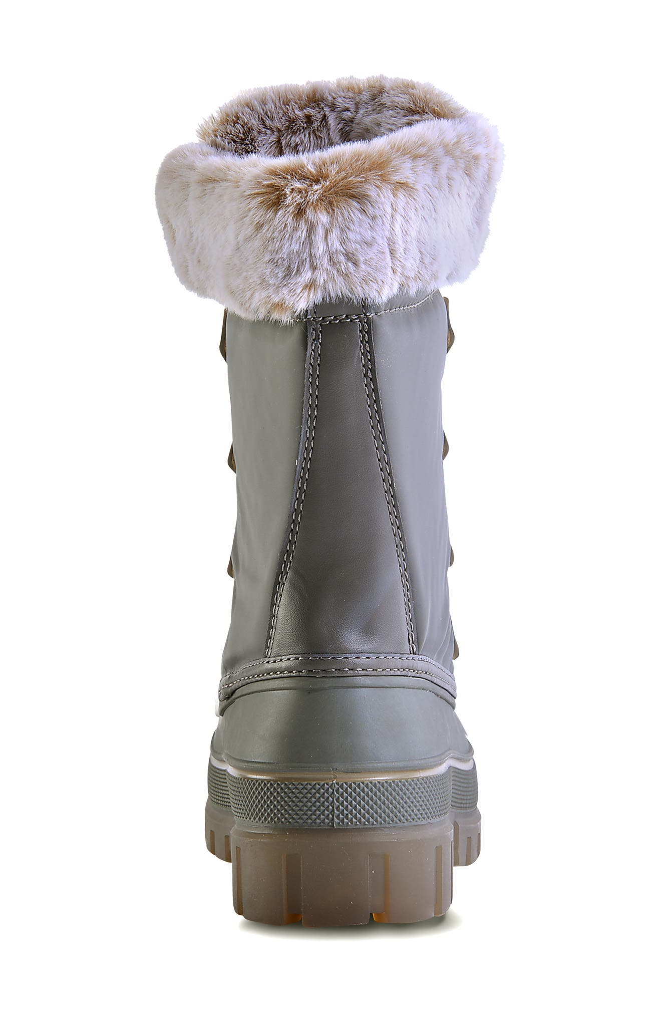 Footwear Grange Faux Fur Cuffed Boot, Alternate, color, DK OLIVE