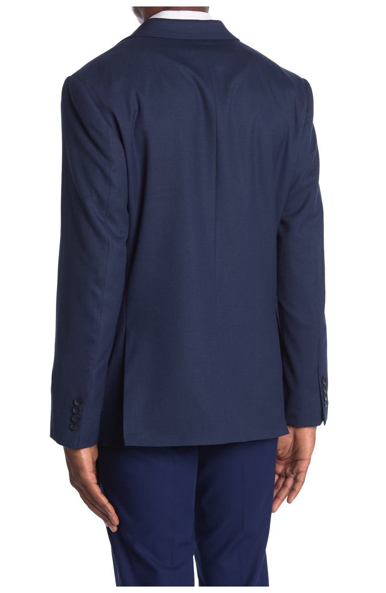 NORDSTROM RACK Solid Blue Two Button Notch Lapel Trim Fit Sport Coat, Alternate, color,