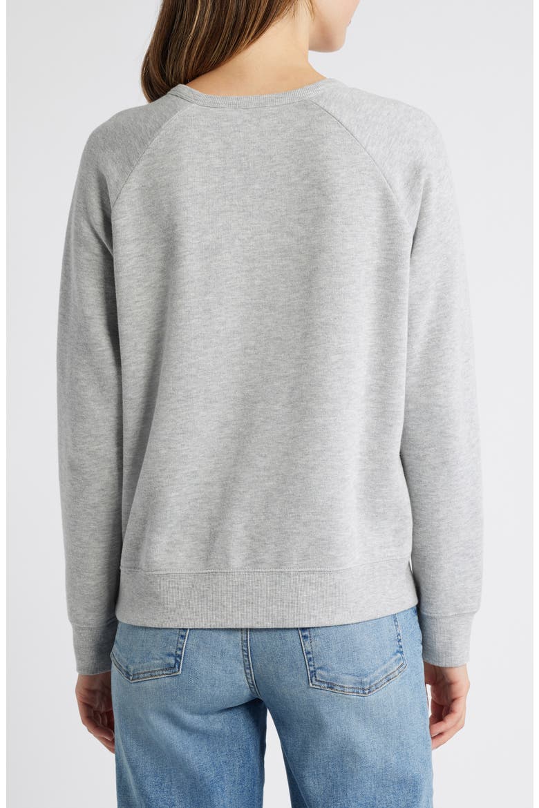 Merry Holiday Appliqué Graphic Sweatshirt, Alternate, color, GREY HEATHER MERRY GRAPHIC