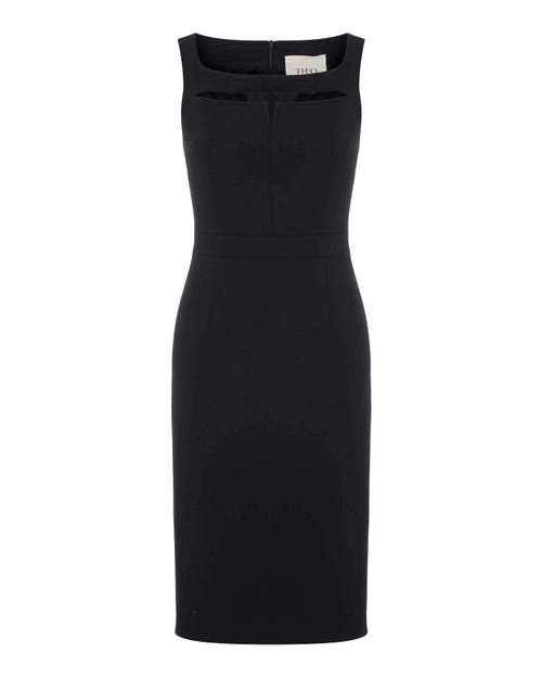Theo The Label Daphne Bow Pencil Dress In Black