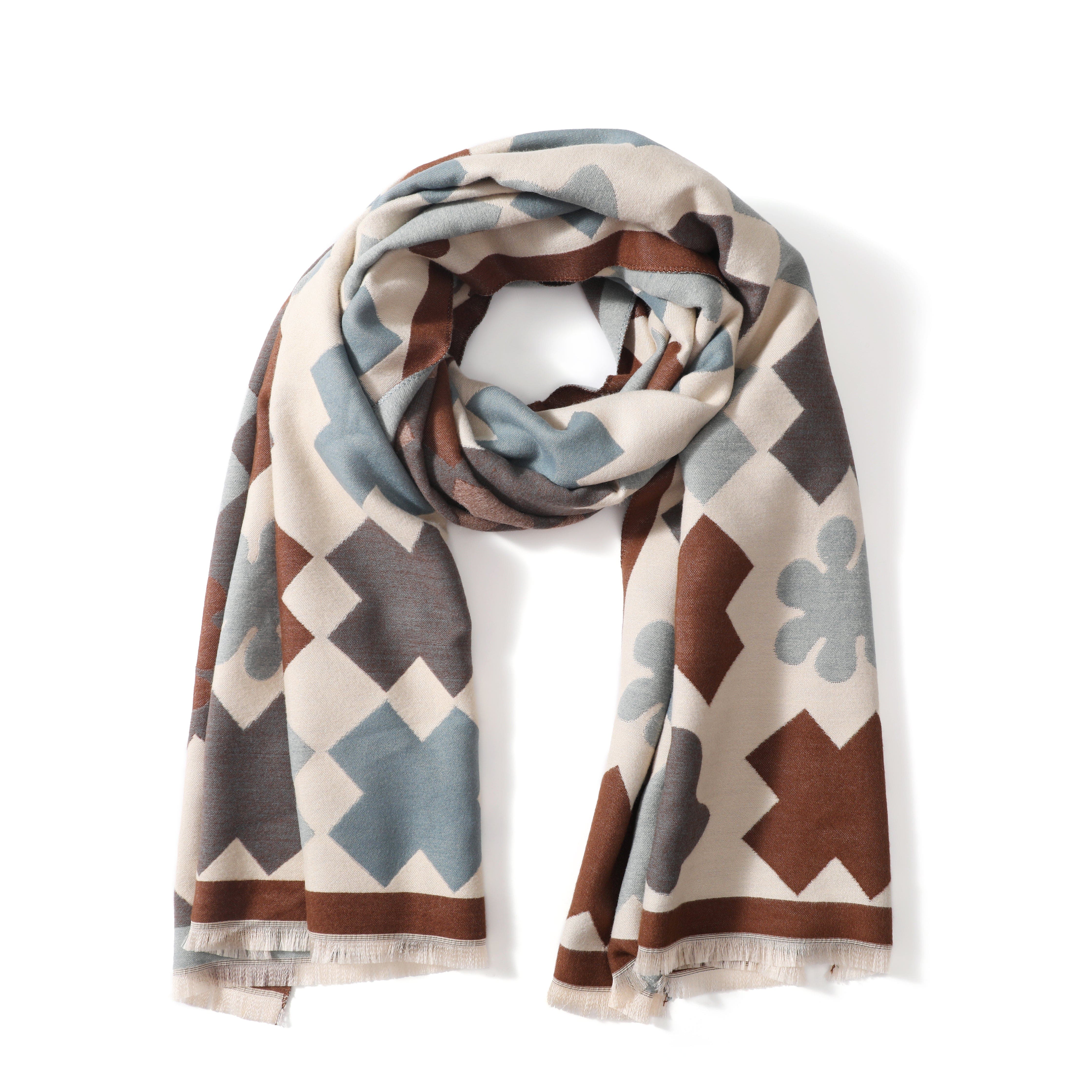 selected Brown/Light Blue/Cream