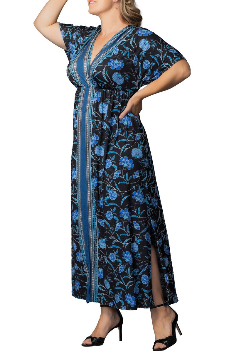 Kiyonna Wanderlust Floral Maxi Dress, Alternate, color,