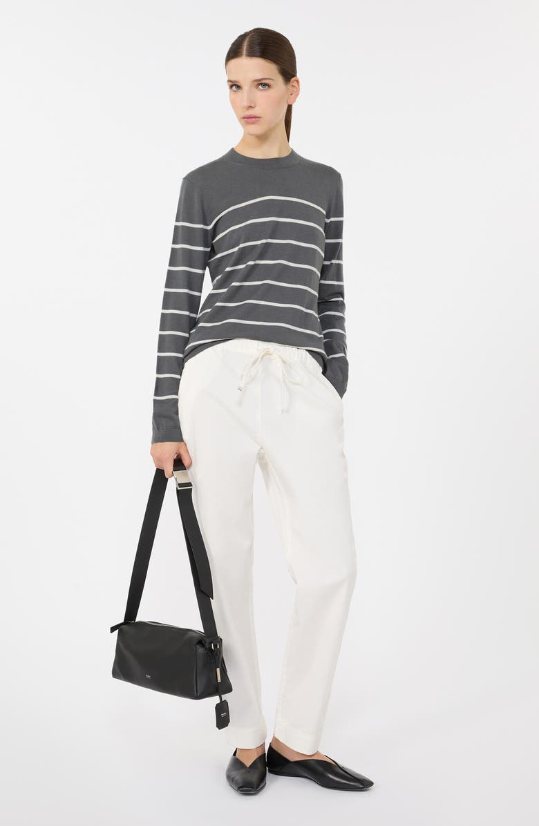 MM by Max Mara Pensile Crewneck Wool & Cashmere Sweater, Alternate, color, Dark Grey