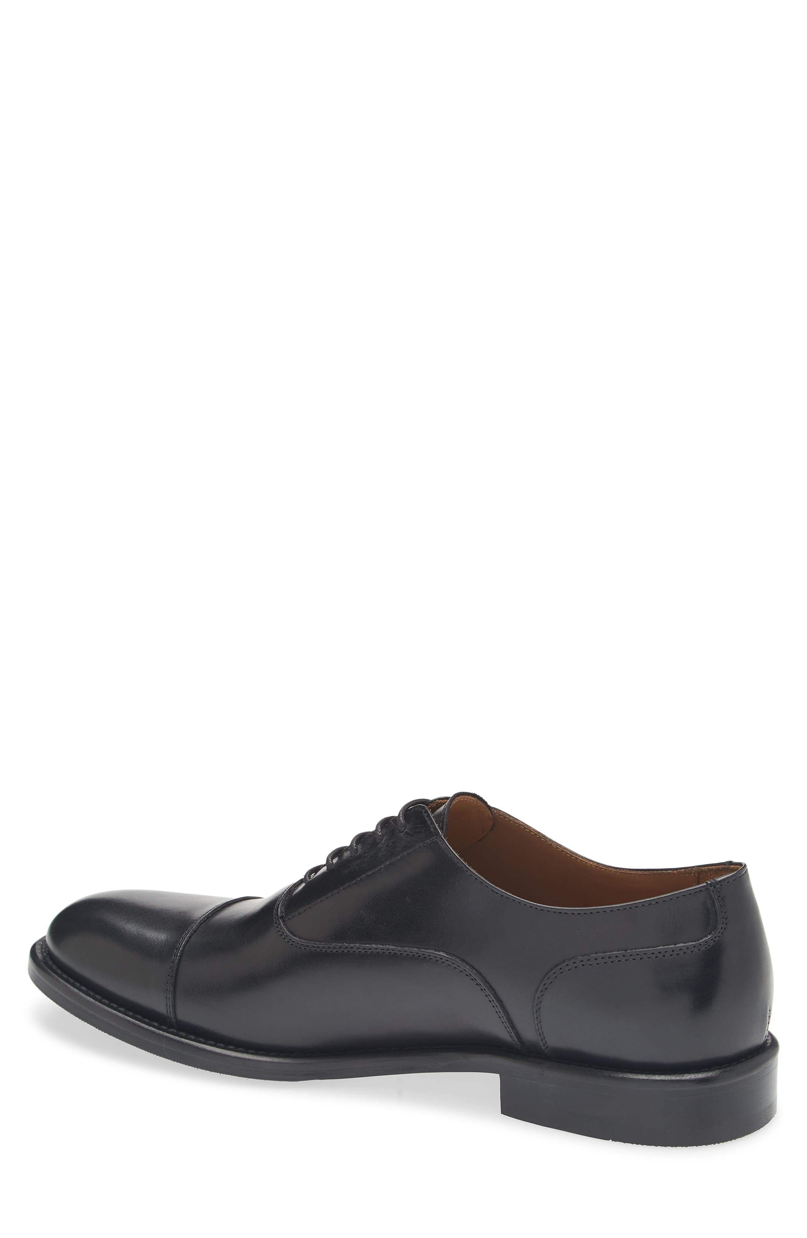 Nordstrom Italian Collection Orvieto Cap Toe Oxford, Alternate, color, Black Leather