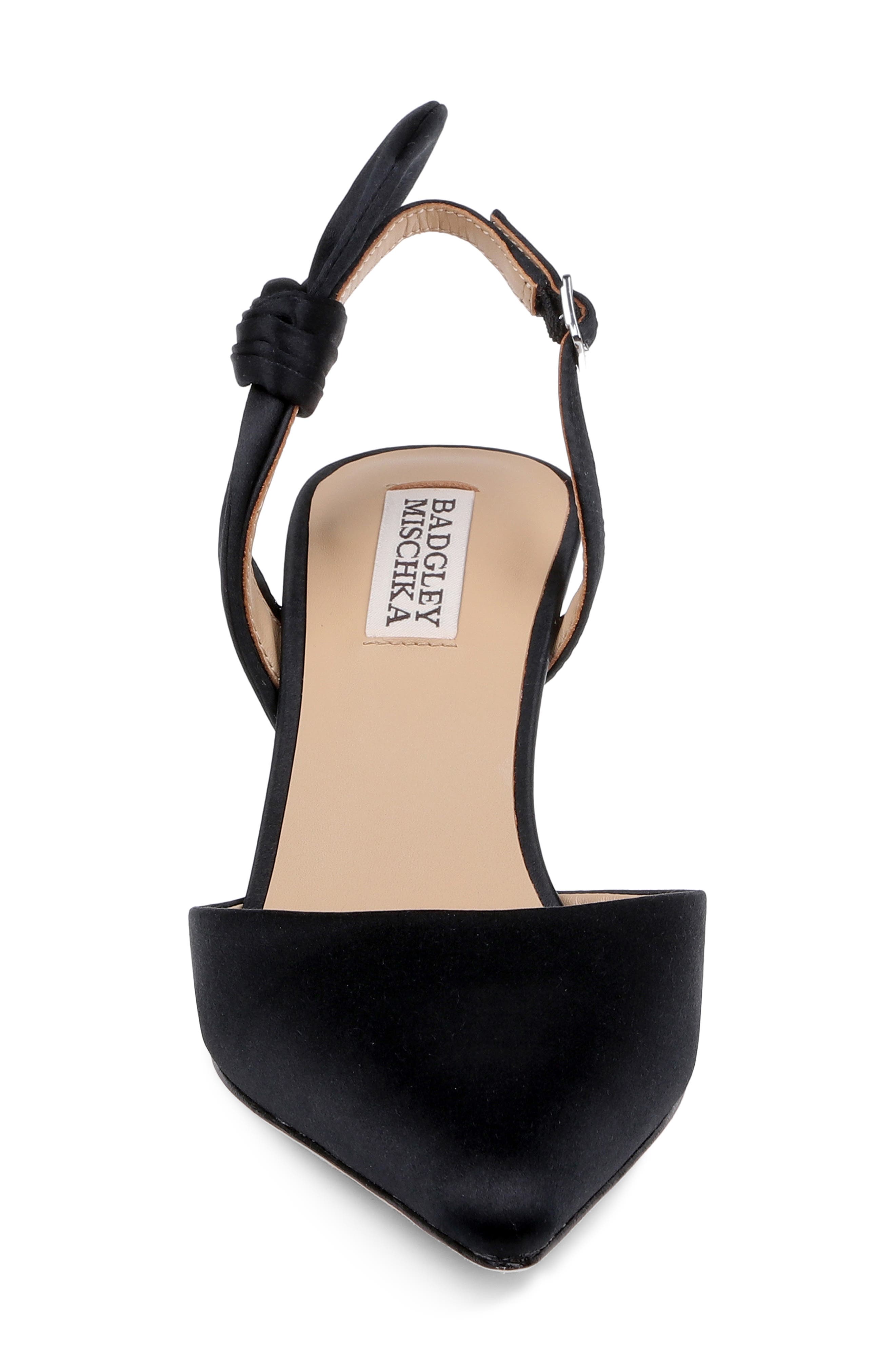 Badgley Mischka Collection Yuan d'Orsay Pump, Alternate, color, Black Satin