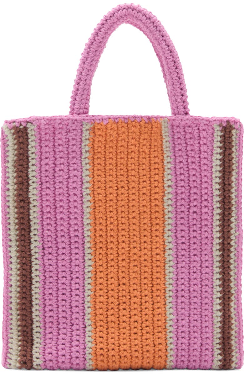 MANGO Stripe Crochet Shopper, Main, color,