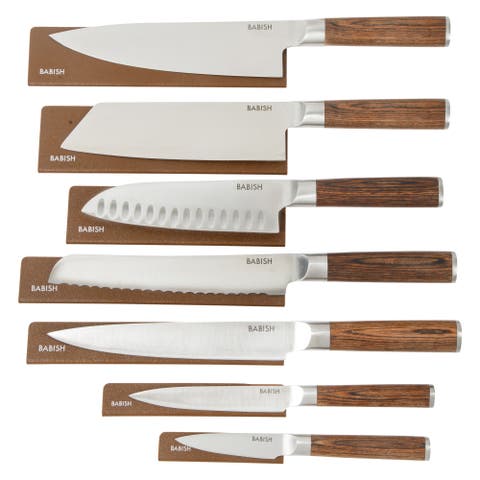 14-Piece Forged Pakka Wood Kitchen Knife Set with German Steel and Sheaths