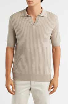 Aurélien Rib Johnny Collar Cashwool® Polo Sweater