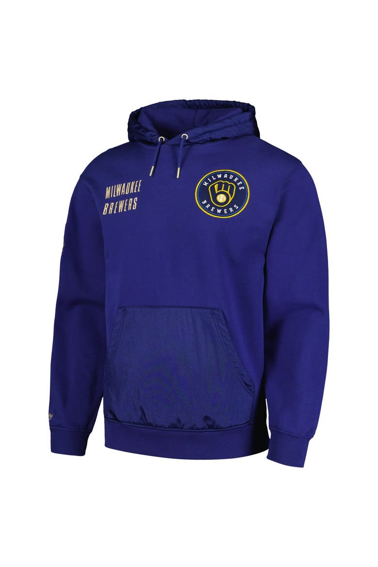 Men's Mitchell & Ness Navy Milwaukee Brewers Team OG 2.0 Current Logo Pullover Hoodie, Alternate, color, Navy