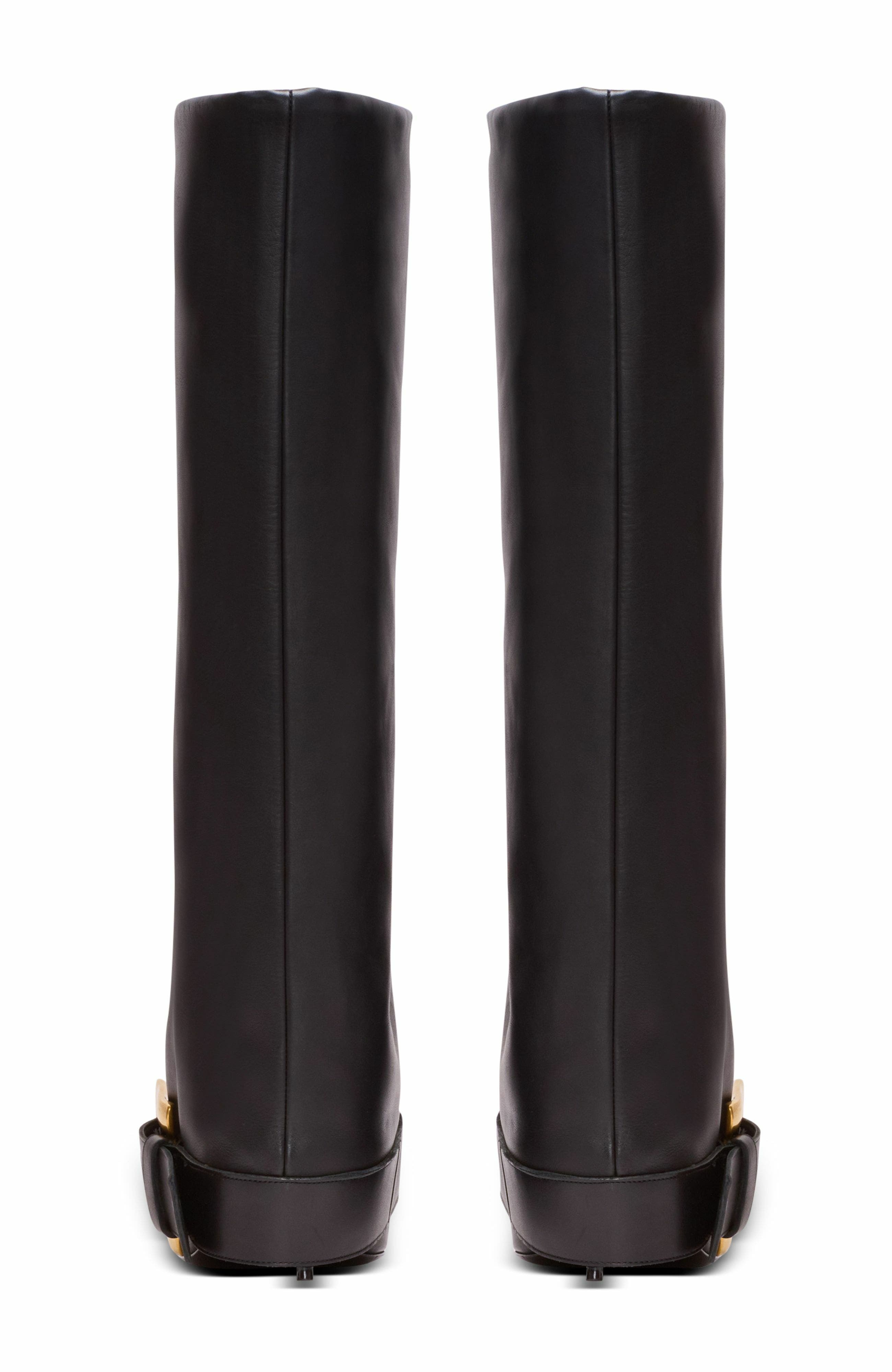 Anthem Calfskin Leather Boots, Alternate, color, Black