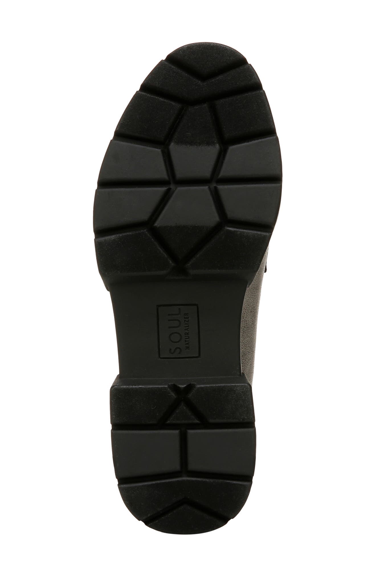 SOUL NATURALIZER Ophelia Lug Sole Penny Loafer, Alternate, color, Pewter Faux Leather