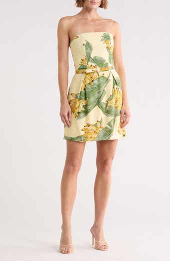 DRESS TO Paradise Print Strapless Minidress