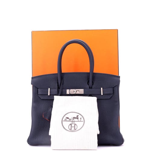 Pre-owned Hermes  Hermes Birkin Handbag Verso Togo With Palladium Hardware 30