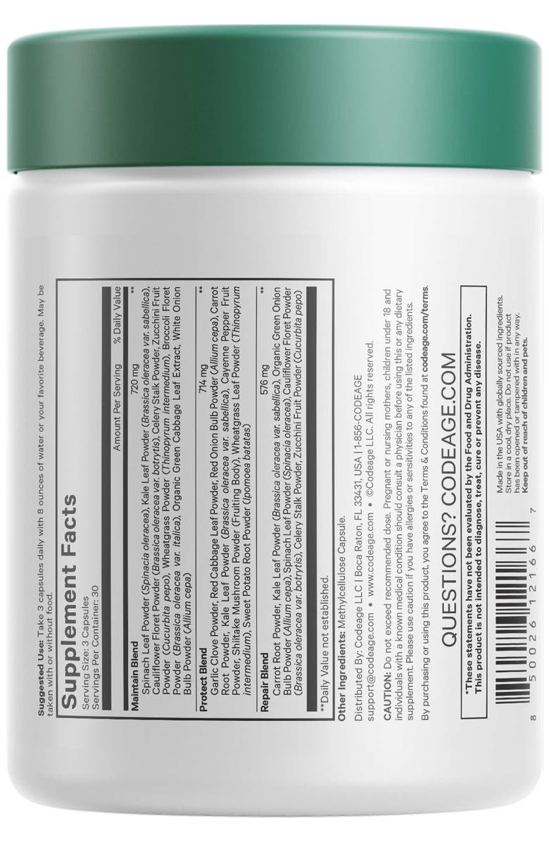 Codeage Instantfood Easy Veggies Vitamins Supplement, Alternate, color, White