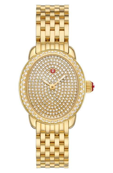 Serein Oval Diamond Bracelet Watch, 24mm x 27mm