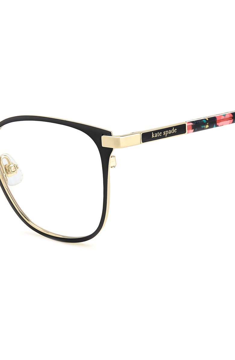 Kate Spade New York terriann 51mm square optical glasses, Alternate, color, 