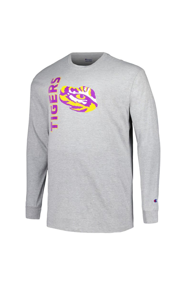 Champion Men's Champion Heather Gray LSU Tigers Big & Tall Mascot Long Sleeve T-Shirt, Alternate, color, Heather Gray