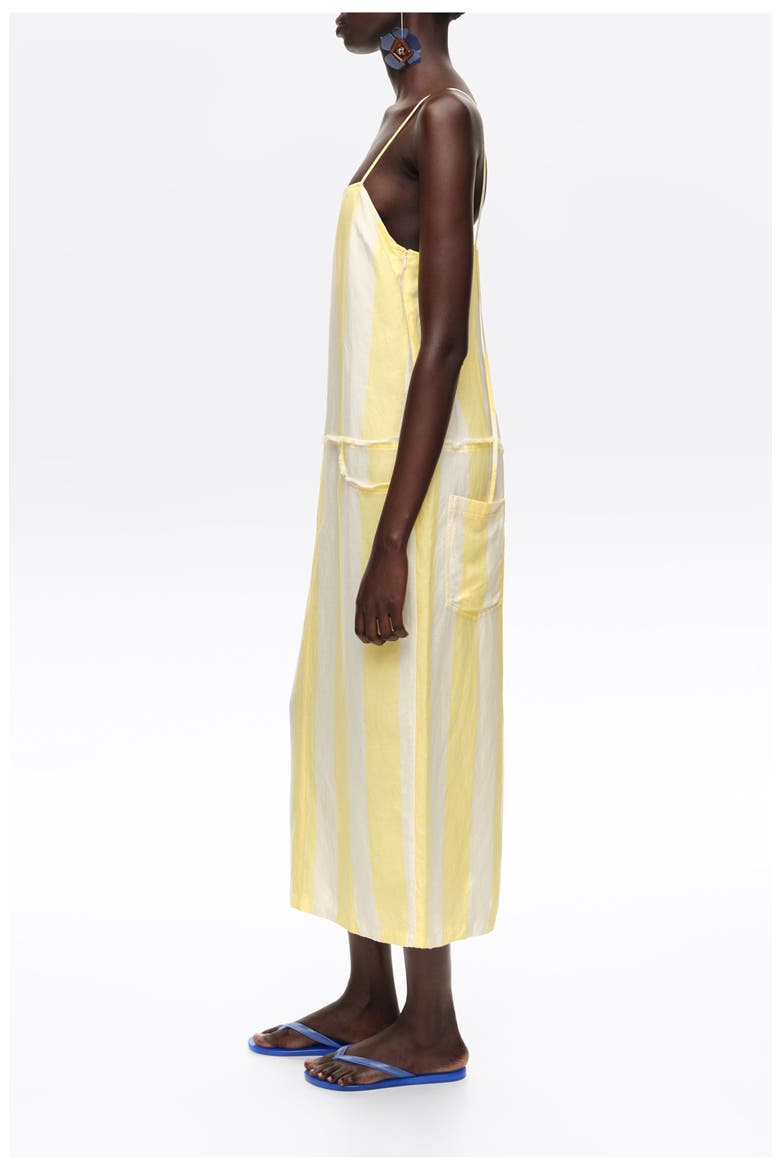 Straight Striped Linen Dress, Alternate, color, STRIPES LIMELIGHT