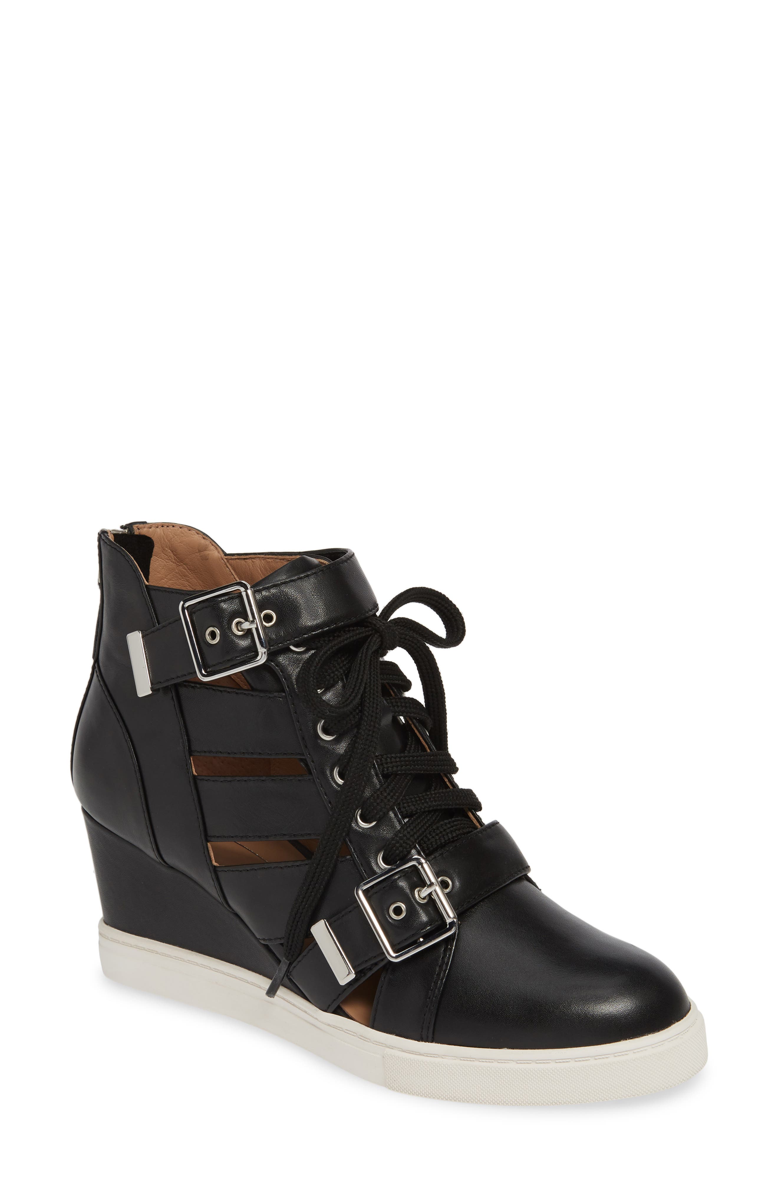 Linea Paolo Fave Cutout Wedge Sneaker, Main, color, 