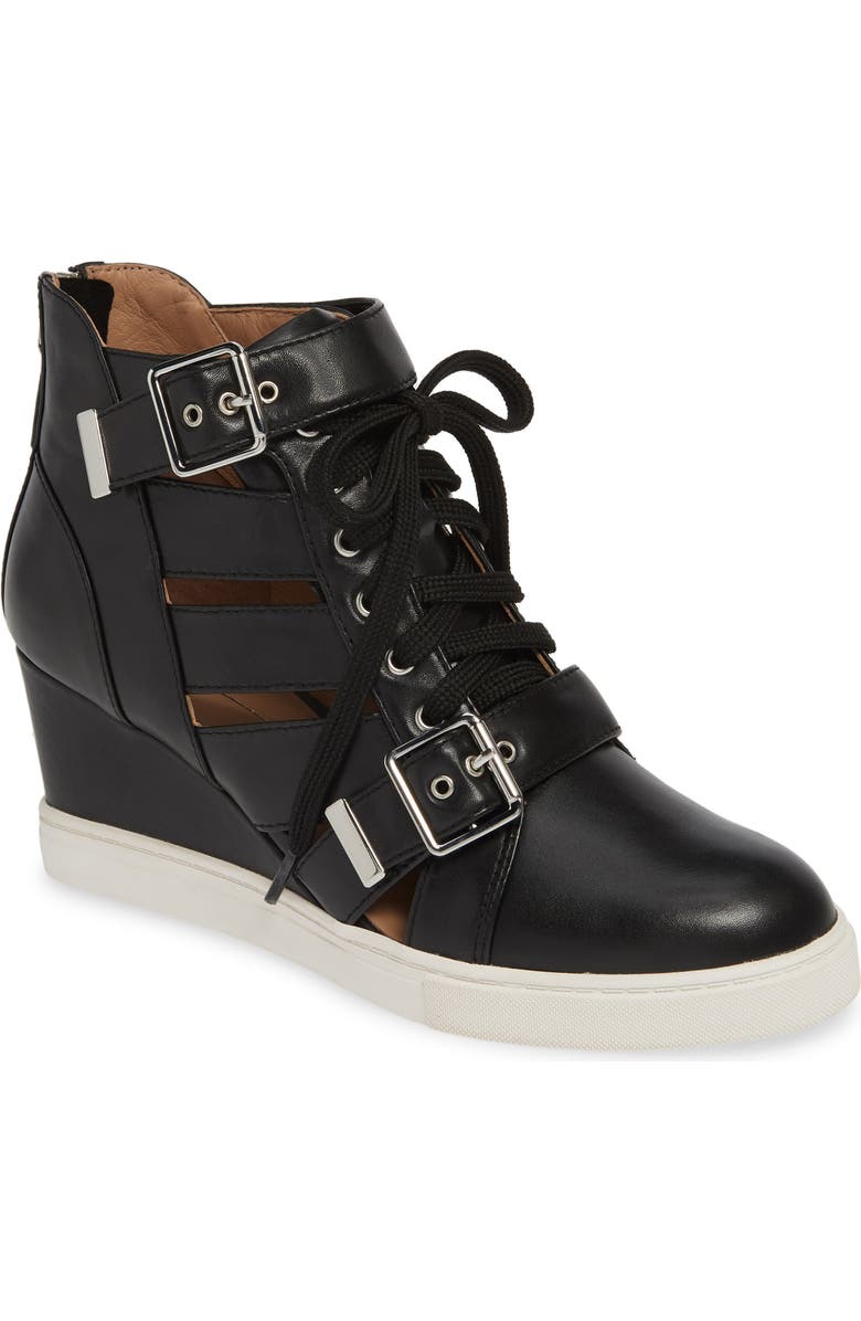 Linea Paolo Fave Cutout Wedge Sneaker, Main, color,