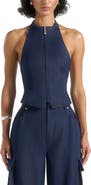 Manière De Voir Claudette Halterneck Backless Top