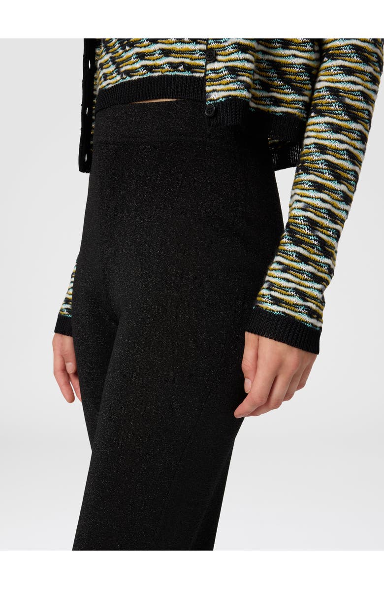 Missoni Straight Long Pants In Lamé, Alternate, color, Black