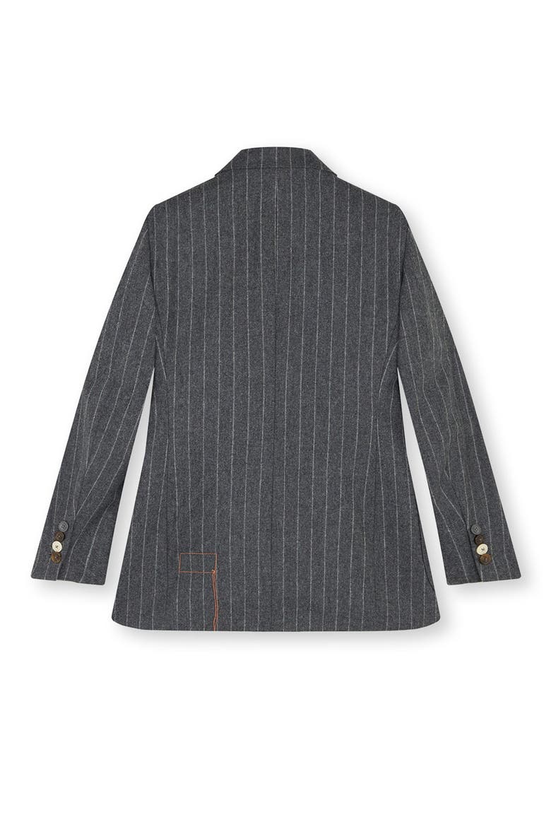 Brandy Classic Double-Breasted Pinstripe Jacket, Alternate, color, MELANGE