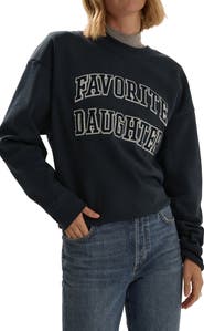 Favorite Daughter The Embroidery Collegiate Graphic Sweatshirt