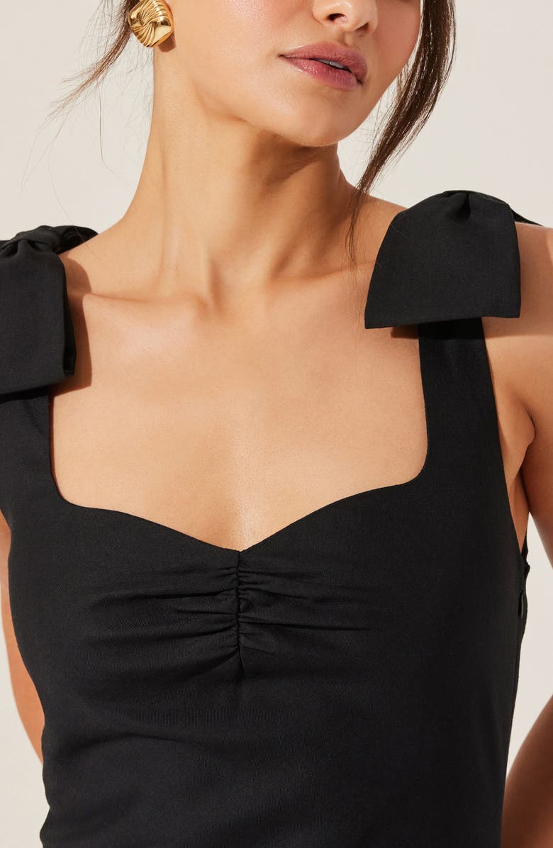 ASTR the Label Kateleya Bow Strap Dress, Alternate, color, Black