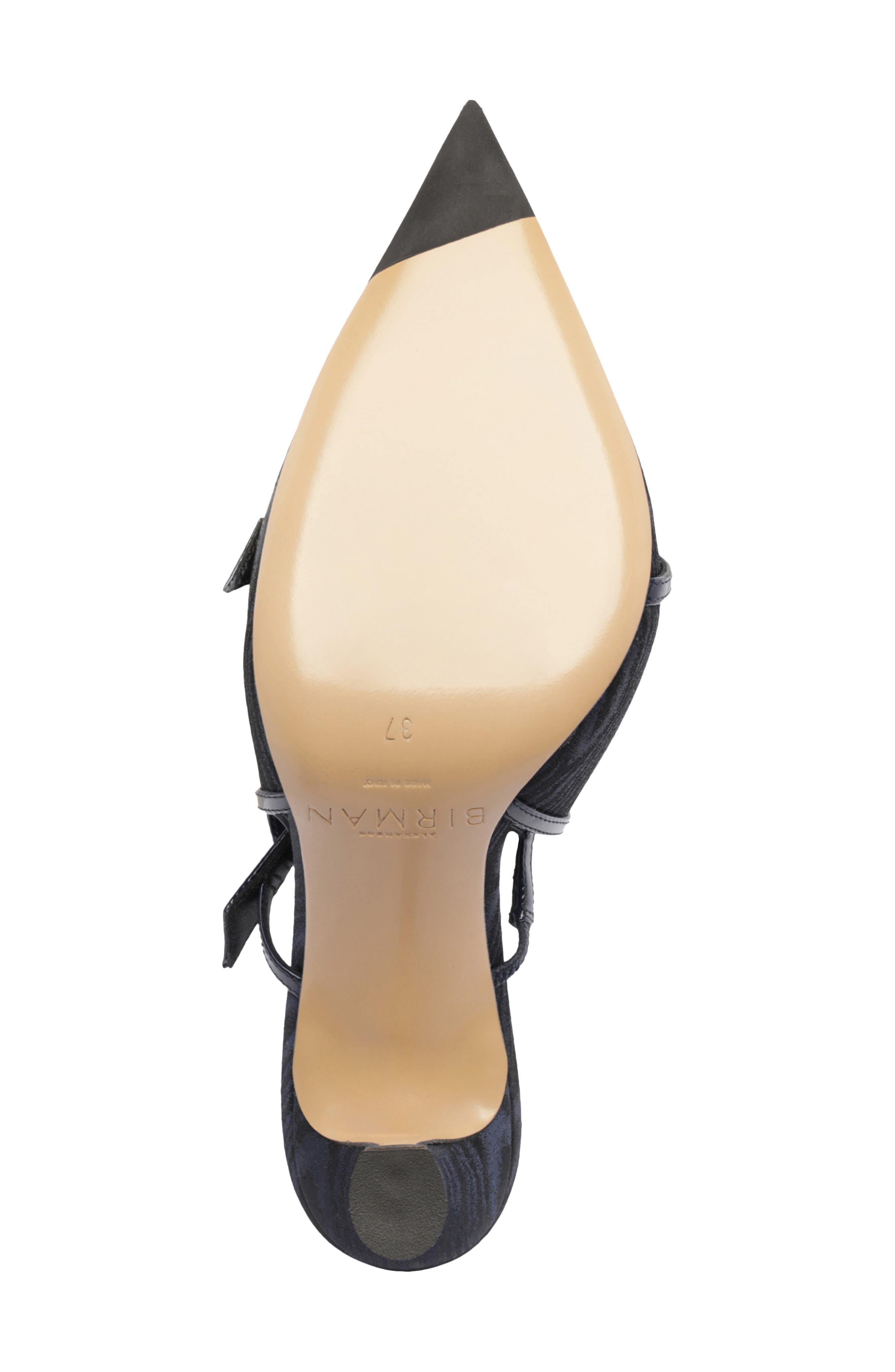 Tita Moiré Pointed Toe Slingback Pump, Alternate, color, MARINO OSCURO/DARK BLUE