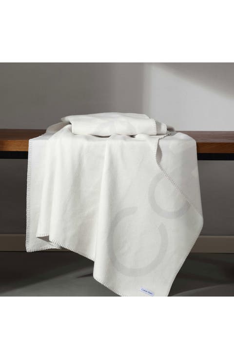 Logo Double Face Throw Blanket