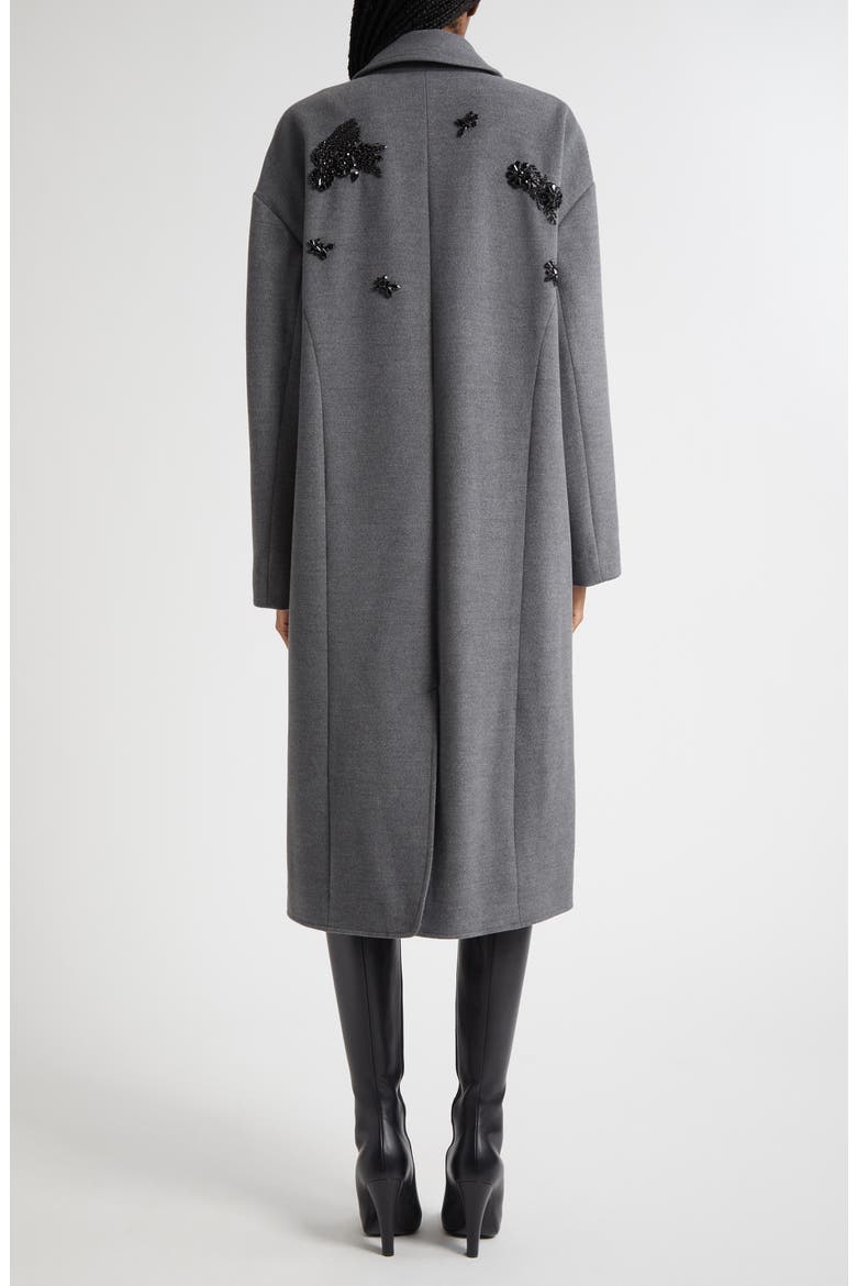 Crystal Ivy Gravis Embellished Coat, Alternate, color, HEATHER GREY/BLACK