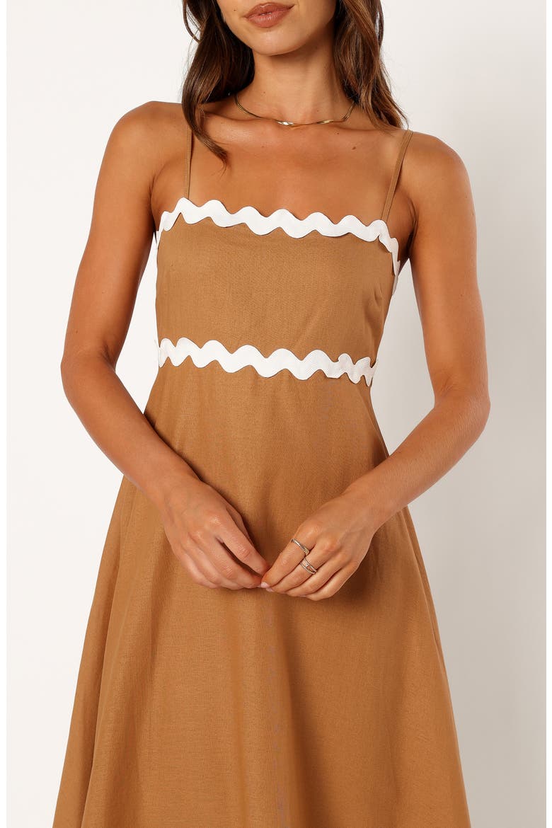 Yana Sleeveless Maxi Dress, Alternate, color, TAN WHITE