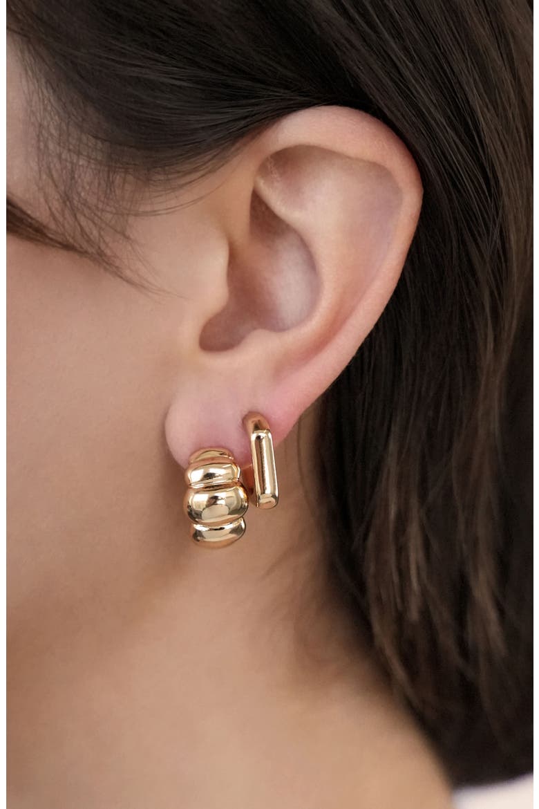 2-Pack Huggie Hoop Earrings, Alternate, color, GOLD