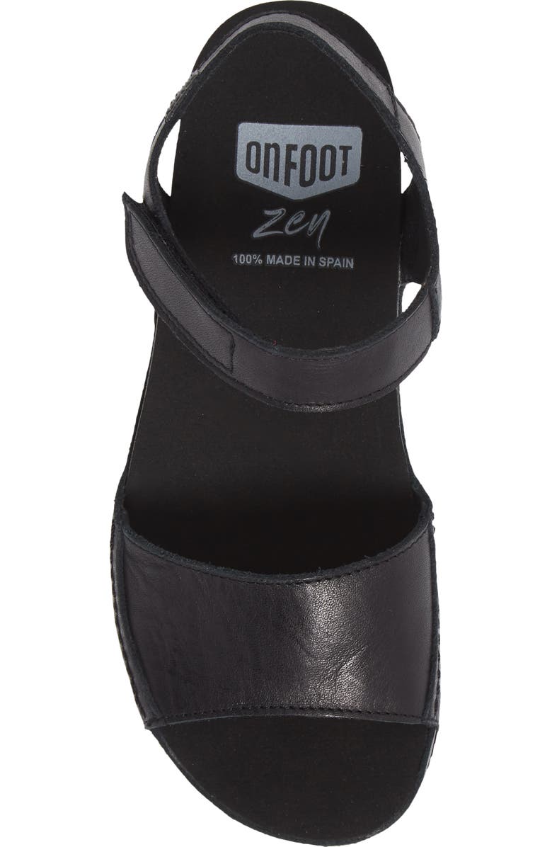 On Foot Platform Sandal, Alternate, color, Black