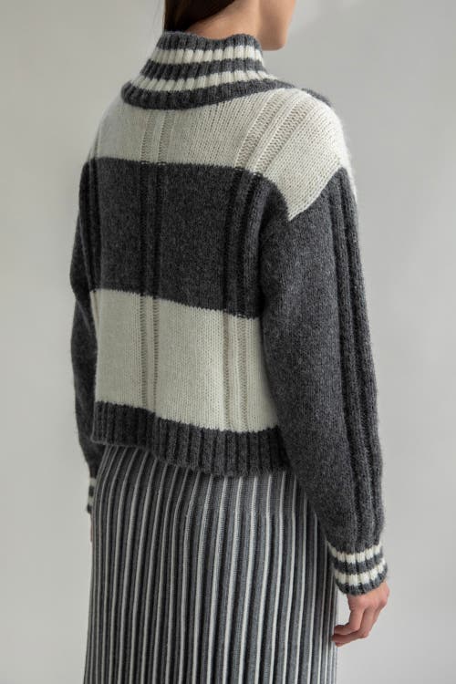 Sskein Kari Pullover In Grey Ivory