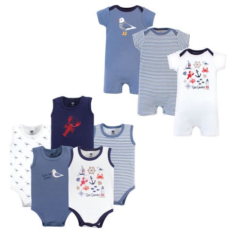 Cotton Bodysuits and Rompers, 8-Piece (Baby)
