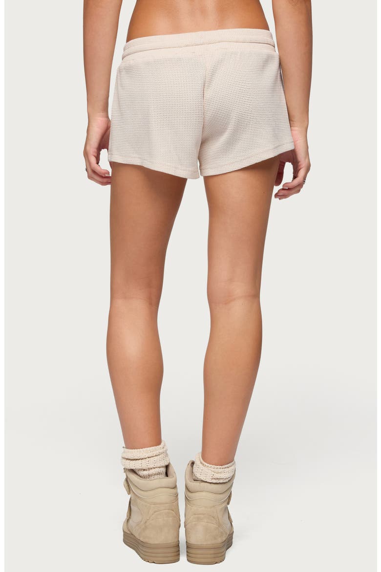 Baila Waffle Knit Drawstring Shorts, Alternate, color, STONE